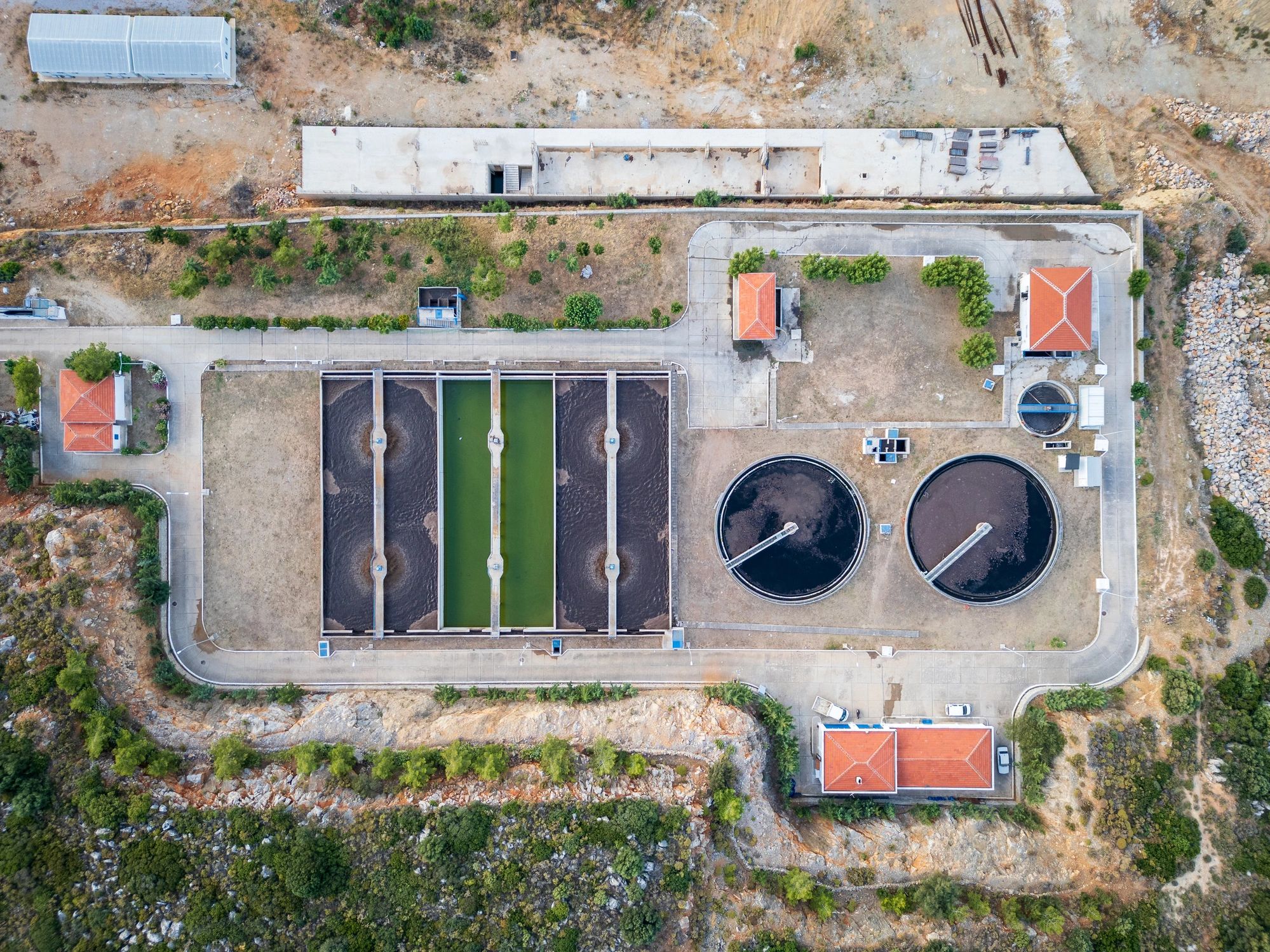 Modern industrial treatment and processing infrastructure